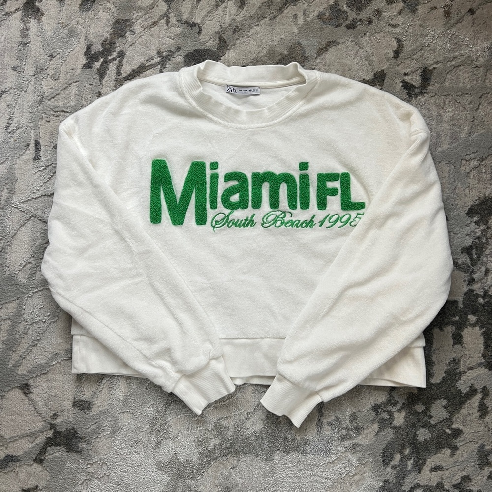 Zara Terrycloth Miami Sweater